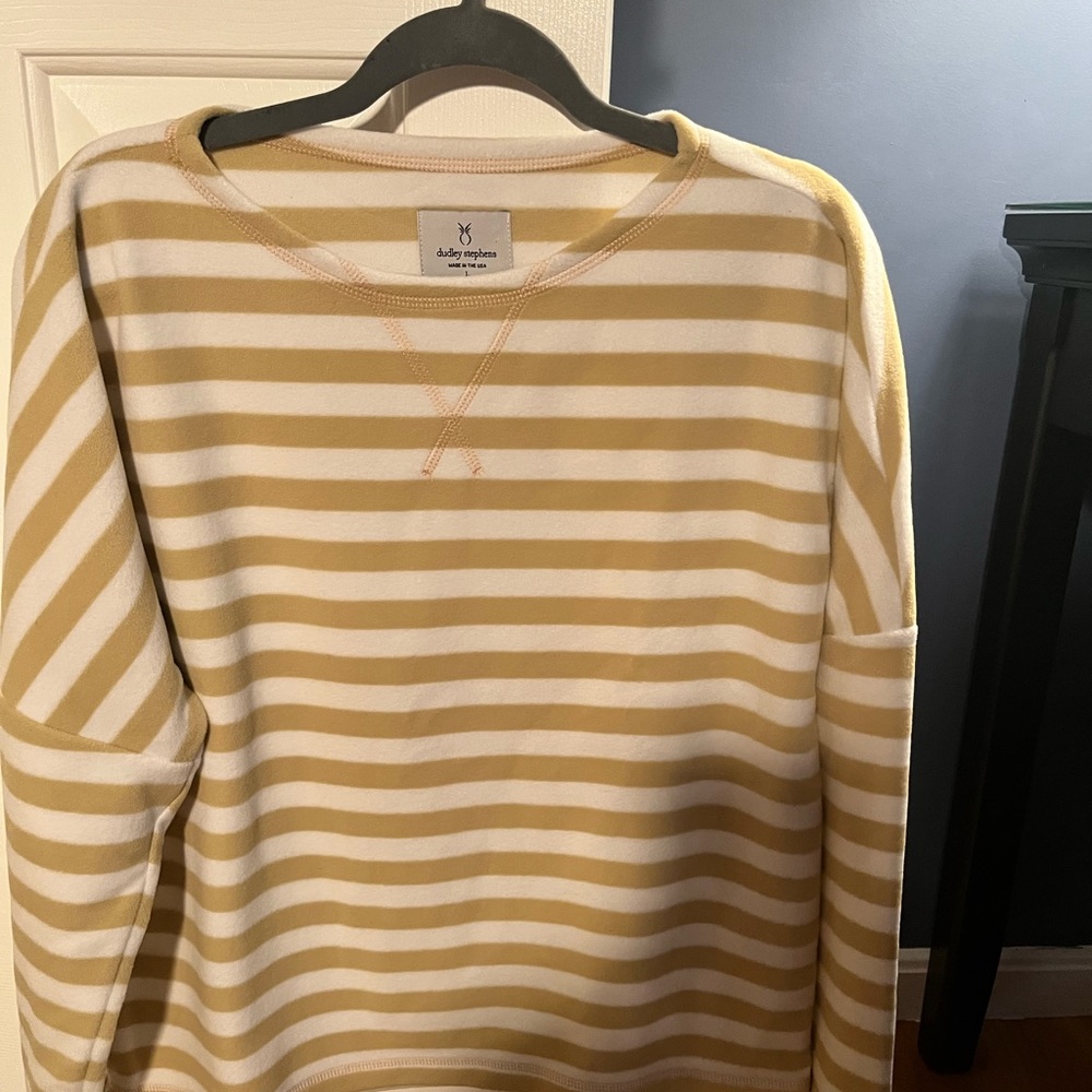 Dudley Stephens, Large, stripped crewneck sweatshirt.
